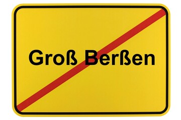 Illustration eines Ortsschildes der Gemeinde Groß Berßen in Niedersachsen