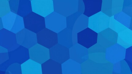 Fototapeta premium Abstract geometric background featuring hexagonal shapes in various shades of blue, creating a modern design.