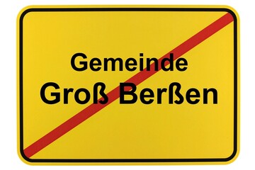 Illustration eines Ortsschildes der Gemeinde Groß Berßen in Niedersachsen