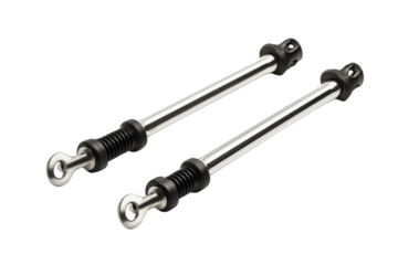 Precision-engineered stainless steel tension rods for optimal performance in mechanical applications isolated on transparent background