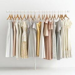 Display of Colorful T-Shirts Hanging on Hangers in a Well-Lit Setting Showcases Various Styles and Hues for Casual Wear and Everyday Comfort