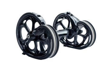 Innovative fitness equipment for core strength training on a minimalist background isolated on transparent background