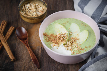 Fresh made fruit smoothie bowl 