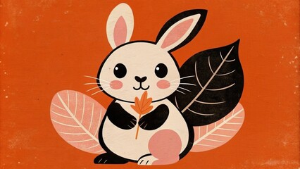 Fototapeta premium rabbit in the garden