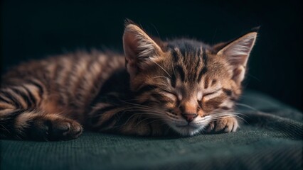 Sleeping Adorable Kitten