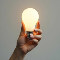 Bright Inspiration: A Hand Holding a Light Bulb