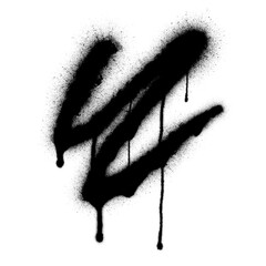 Black running spray-paint line © Gary