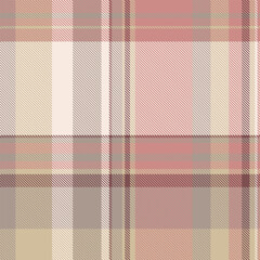 Subtle blush pink and beige plaid pattern.  Elegant and versatile, ideal for fashion, home decor, or website backgrounds.  Soft, muted tones create a calming, sophisticated aesthetic.