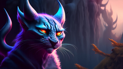 Mystical Horned Cat