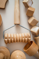 Wood massage maderotherapy madero therapy wooden rolling tools