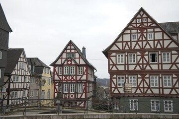 beautiful half timbered house at the corn market in Wetzlar in Hesse