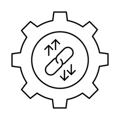 Execution Excellence – Gear with Chain Representing Efficient Processes