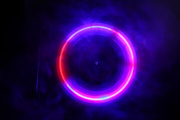 Music Dj concept. Trail of fire and smoke on vinyl record. Burning vinyl disk. Turntable vinyl record play Selective focus