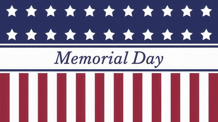 Obraz premium Patriotic memorial day design showing stars and stripes