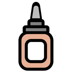 Nasal drops - clean and modern pharmacy and medicine icon