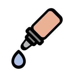 Nasal drops - clean and modern pharmacy and medicine icon
