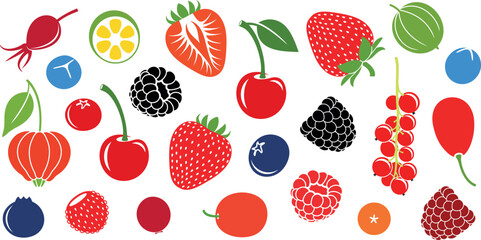 Berry logo. Isolated berry on white background