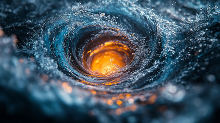 abstract space background with space, blue water drop, abstract watercolor background