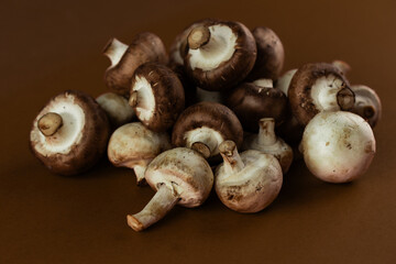 A Bountiful Collection of Fresh, Organic Mushrooms Perfect for Culinary Creations and Healthy Eating, Showcasing Nature's Delicious Fungi Variety in Stunning Detail