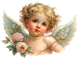 Fototapeta premium angel on a white background