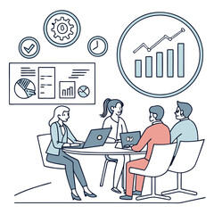 Adobe Illustrator Artwork,business character working acting design concept