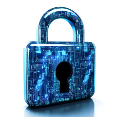 Cybersecurity: Data Protection & Privacy Isolated on Transparent Background