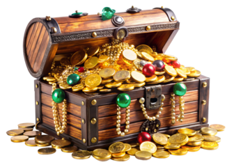 treasure chest with gold coins