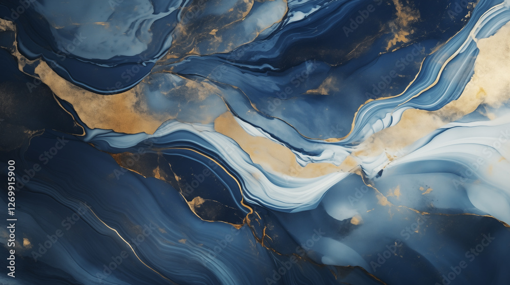 Poster  Marble effect background. Fluid art texture. Backdrop with abstract mixing paint effect. Mixed paints for interior poster.
