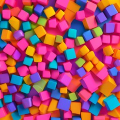 abstract background with colorful cubes