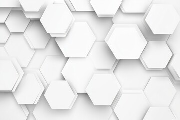 Fototapeta premium Abstract white background with a hexagonal pattern for a technology concept vector presentation design background. Copy space available