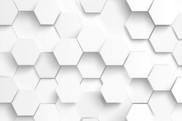 Naklejka premium Abstract white background with a hexagonal pattern for a technology concept vector presentation design background. Copy space available