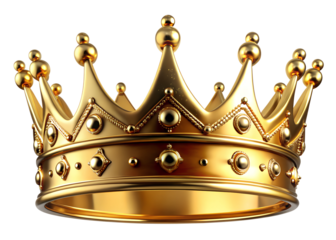 golden crown isolated on white background