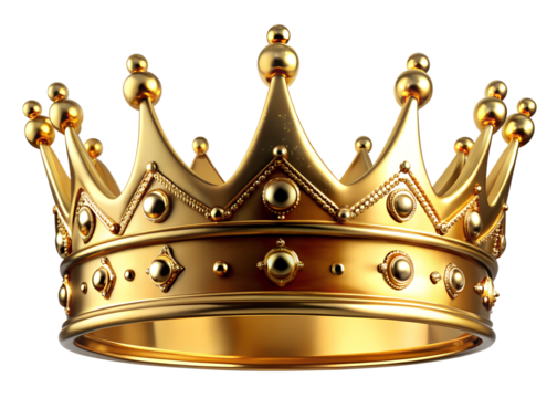 golden crown isolated on white background