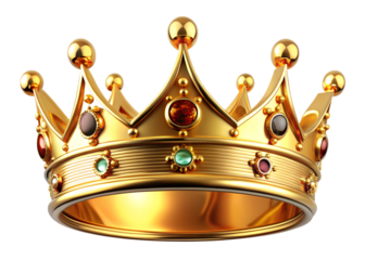 golden crown isolated on white