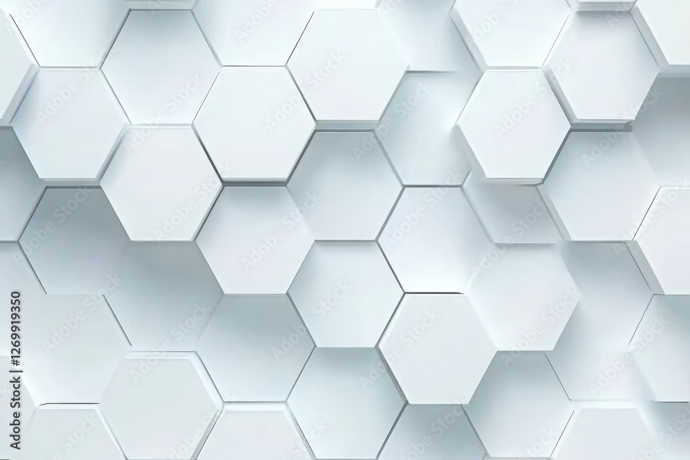 Poster abstract white background with a hexagonal pattern for a technology concept vector presentation desi