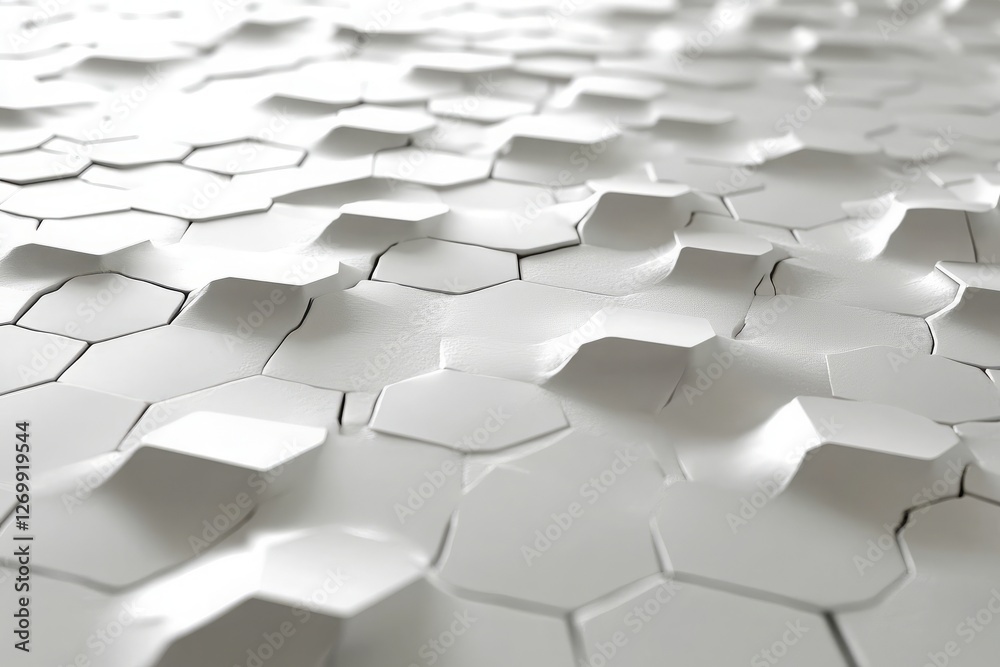 Poster abstract white background with a hexagonal pattern for a technology concept vector presentation desi