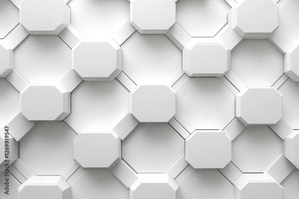 Poster abstract white background with a hexagonal pattern for a technology concept vector presentation desi
