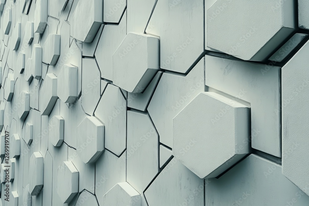 Poster abstract white background with a hexagonal pattern for a technology concept vector presentation desi