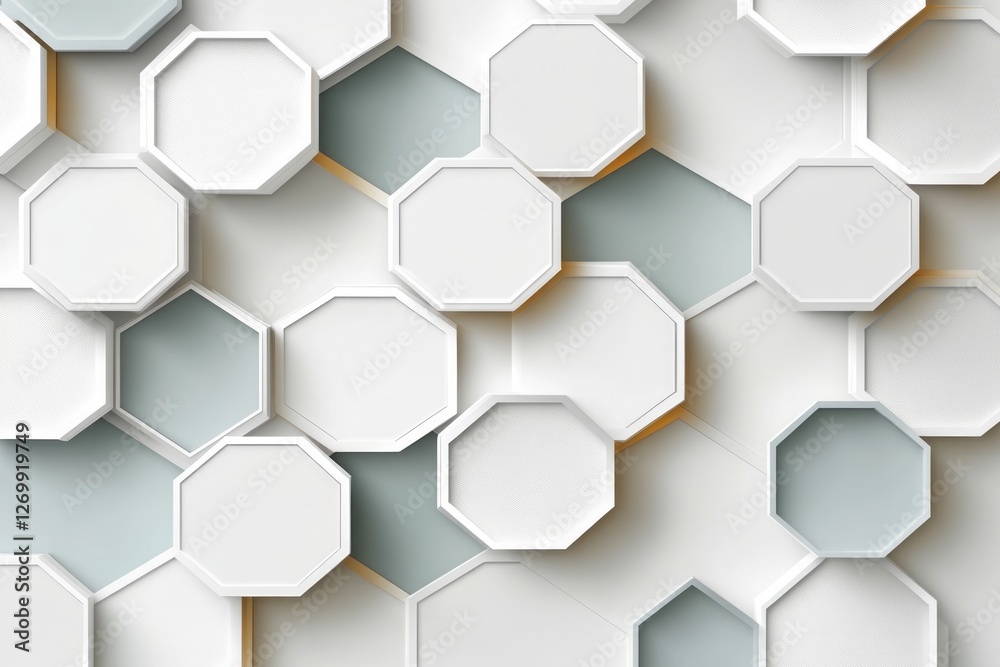 Poster abstract white background with a hexagonal pattern for a technology concept vector presentation desi