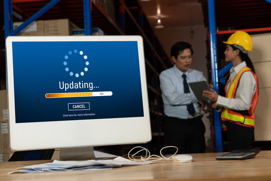 Software update on computer for modish version of device software upgrade
