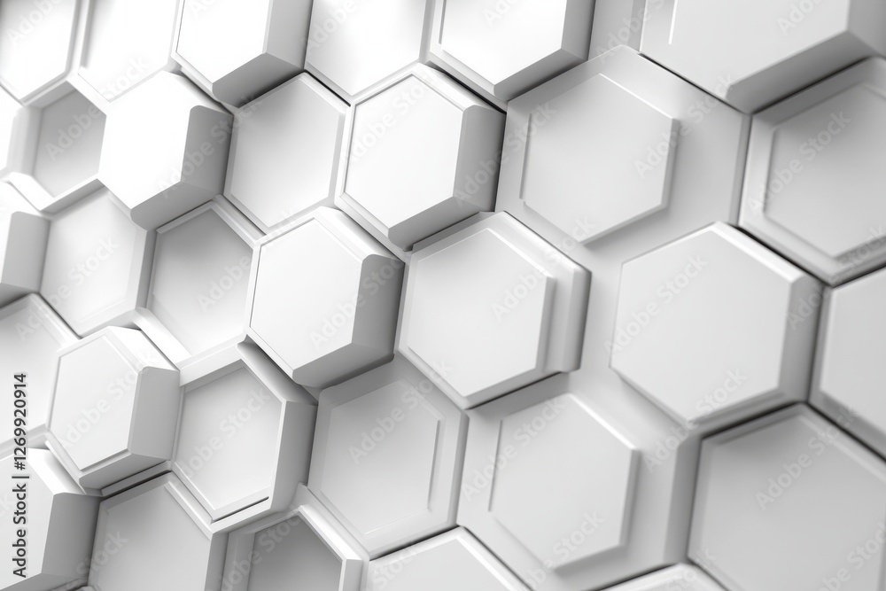 Poster abstract white background with a hexagonal pattern for a technology concept vector presentation desi