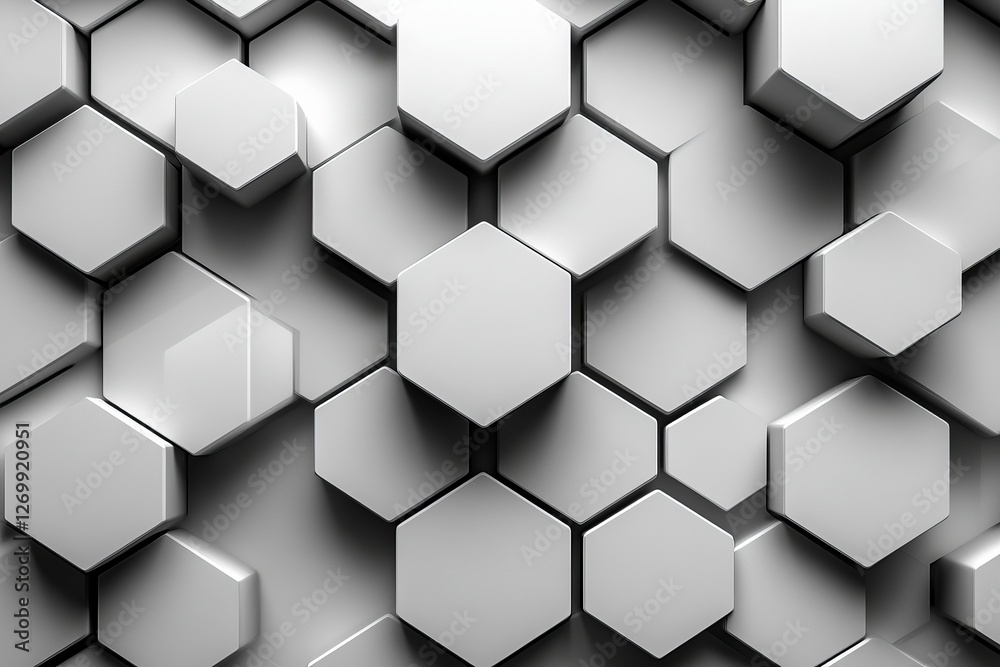 Poster abstract white background with a hexagonal pattern for a technology concept vector presentation desi