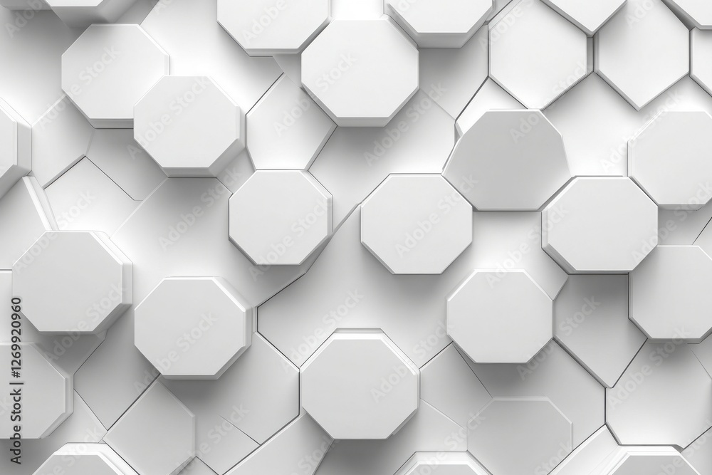 Poster abstract white background with a hexagonal pattern for a technology concept vector presentation desi