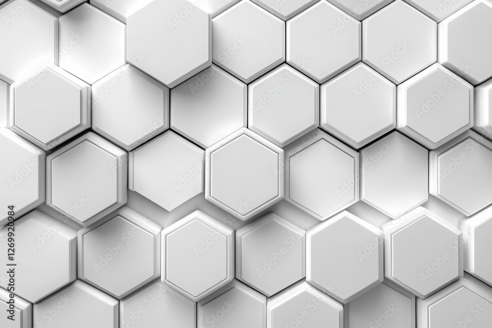 Poster abstract white background with a hexagonal pattern for a technology concept vector presentation desi