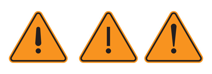 Warning triangle icon. Yellow caution warn in png. Warning sign with exclamation mark. Alert warn in triangle. Road sign alert.