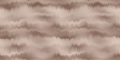 Soft brown space dyed washed border seamless pattern. Mocha tan effect washed wavy degraded design for banners, fashion ribbon trim and edge designs. Mottled textured and calm.
