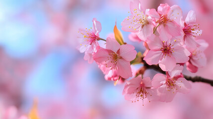 Obraz premium Pink Cherry Blossoms in Spring