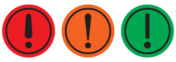 Warning caution sign icon in flat style. Exclamation mark symbol on triangle shape