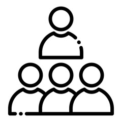 Line Audience vector illustration icon for your business needs