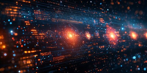 Fototapeta premium Next-Gen Quantum Interface: Real-Time Qubit State Simulation and Analysis 